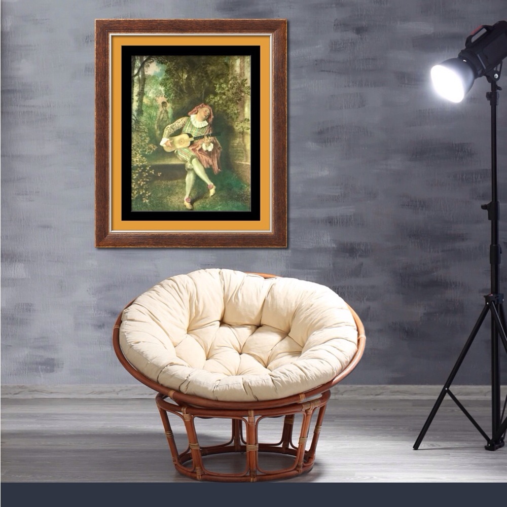 Vintage 1937 Circa- Vintage “The Banjo Player” by Watteau Art Print
